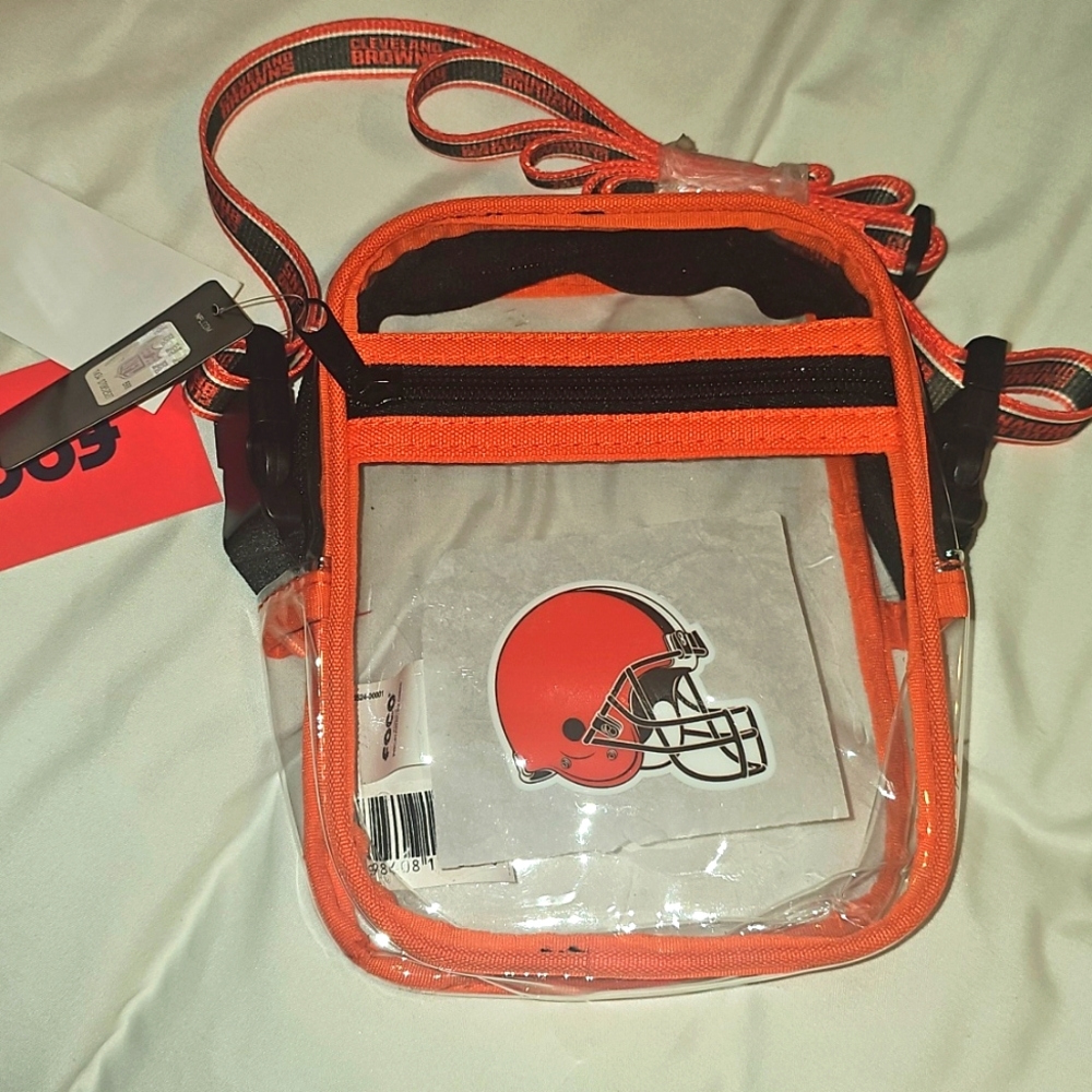 Brand new with tags cleveland browns clear bag